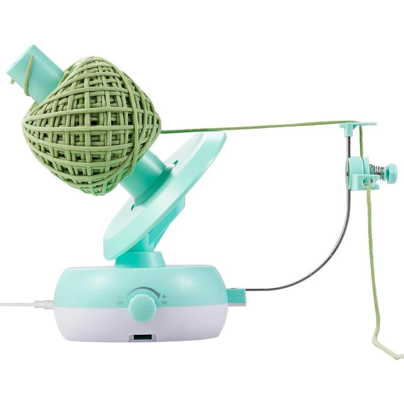 Yarn Winder for Crocheting, 10Oz Large Capacity Electric Yarn Ball Winder with Tension Stepless Speed, Automatic Yarn Cake Winder, Helper for Knitting Lovers, Pink