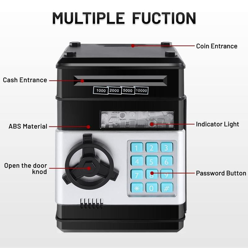 Piggy Bank, Saving Box, Cash Coin Can Safe Bank Electronic Coin Money Bank Gifts Toy ATM Bank, Hot Gift for Boys and Girls