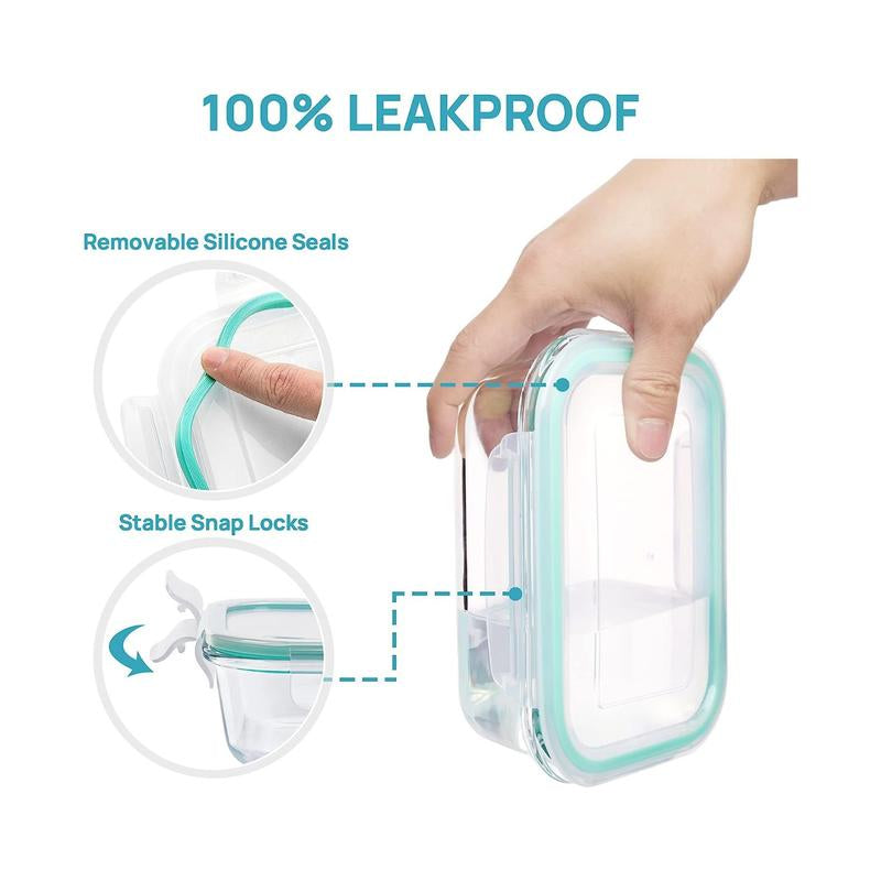 Vtopmart Glass Food Storage Containers with Lids - 8 / 15 / 18 Pack, Airtight Bento Boxes for Leftovers and Picnics #Outdoorfun